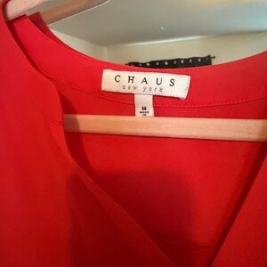 Chaus Vibrant Red Top
